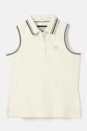 Joules Rally Cream Sleeveless Polo Shirt - Image 8 of 8