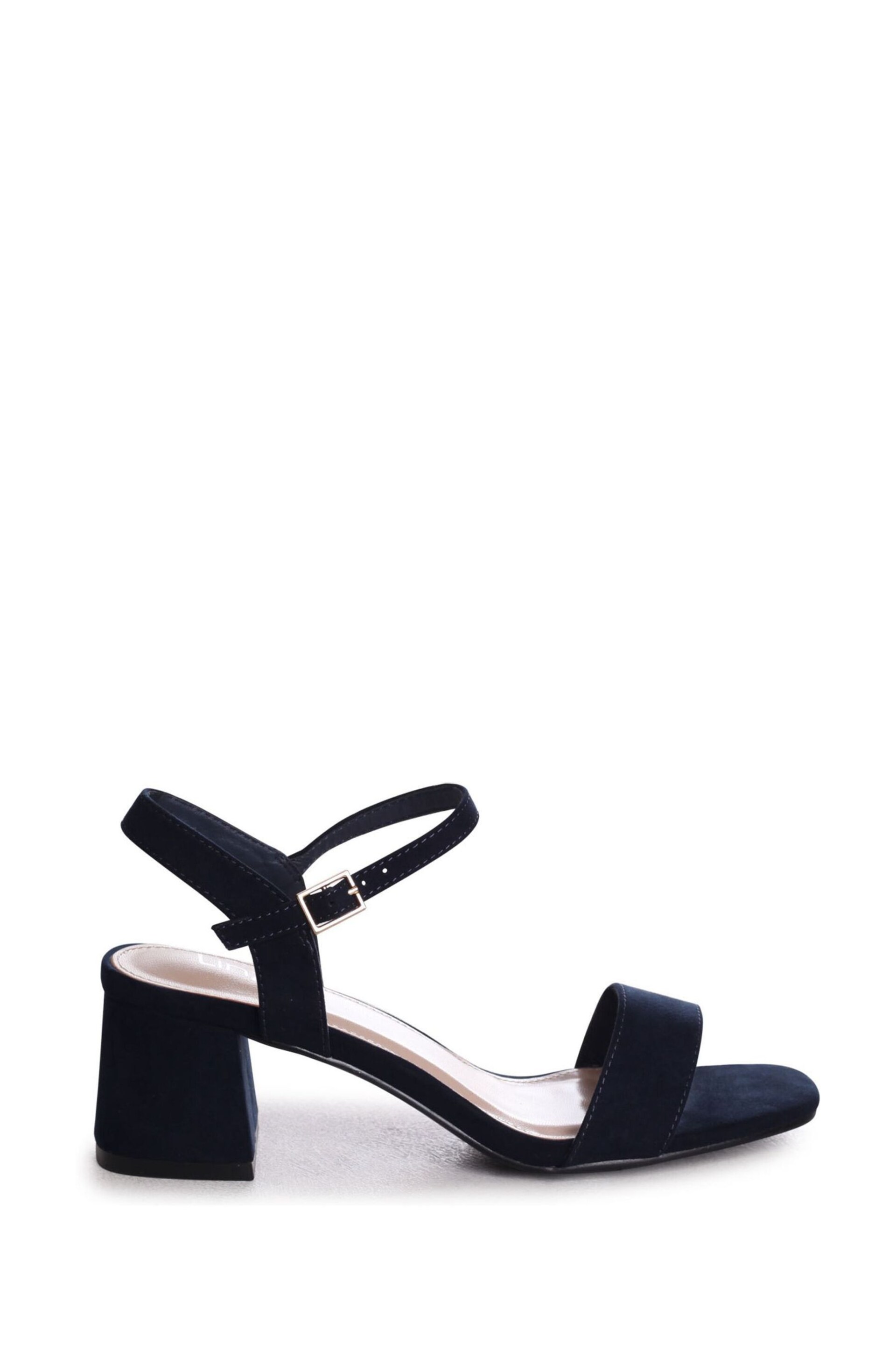 Linzi Blue Darcie Barely There Block Heeled Sandals - Image 2 of 4