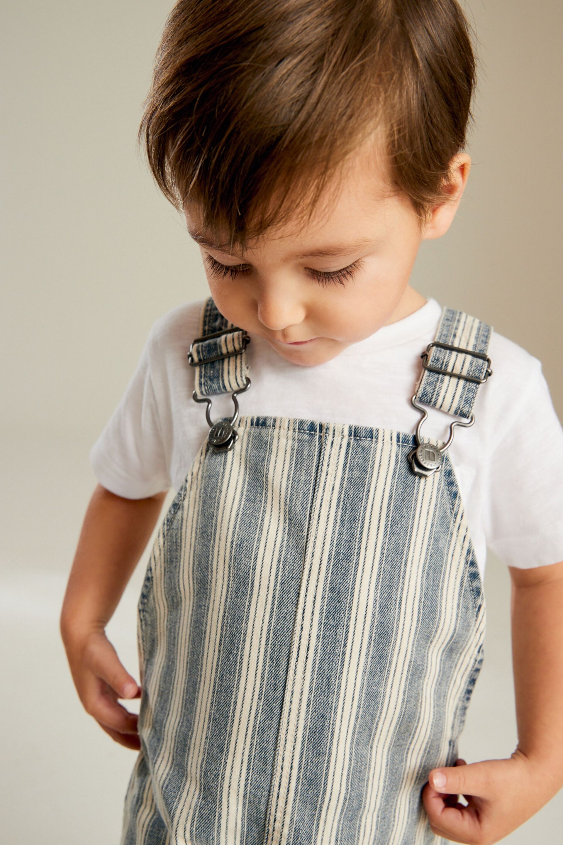 Stripe Denim Slouch Dungarees (3mths-7yrs) - Image 4 of 8