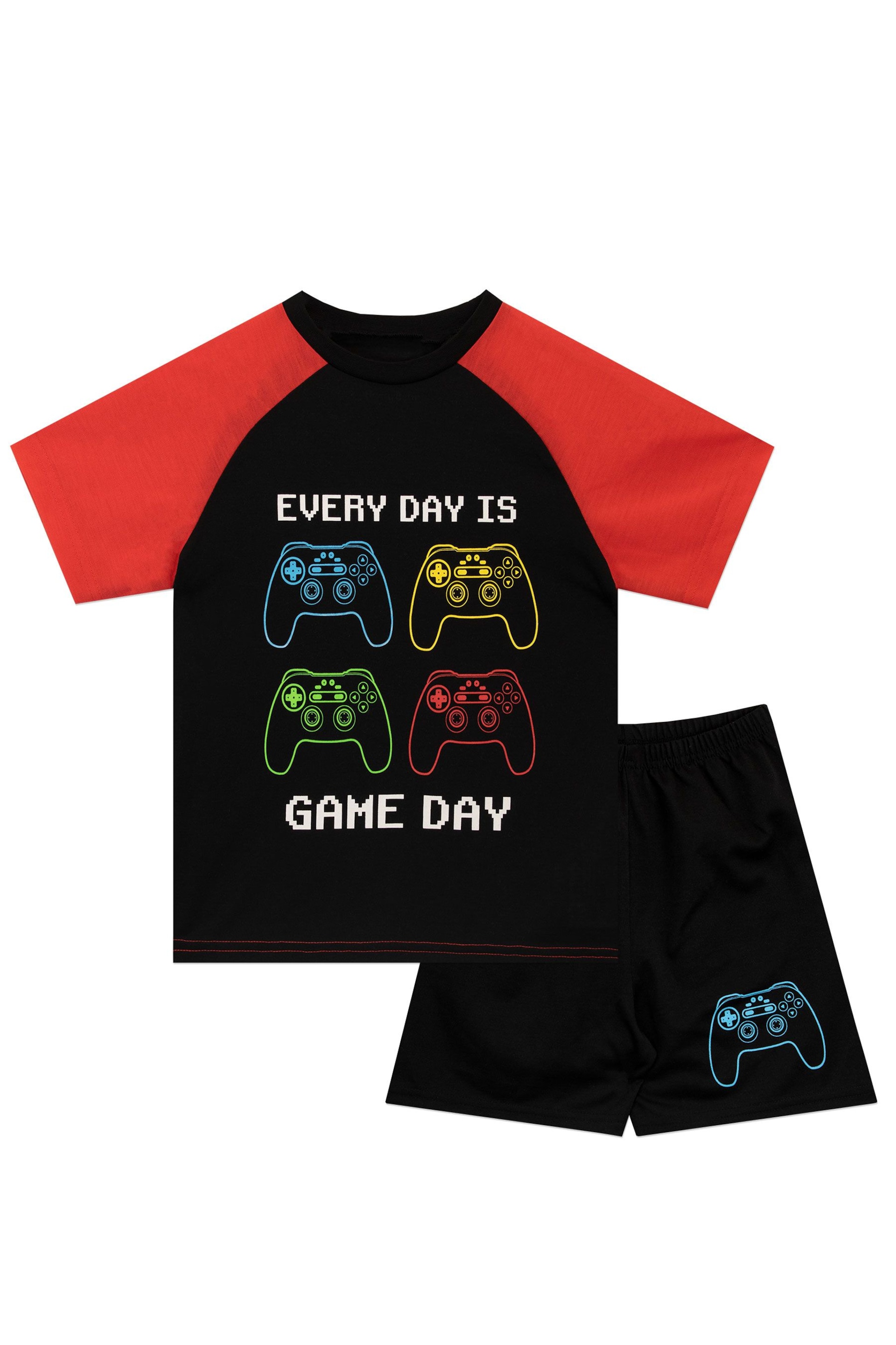 Harry Bear Black Gaming Short Pyjamas - Image 1 of 5