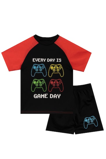 Harry Bear Black Gaming Short Pyjamas