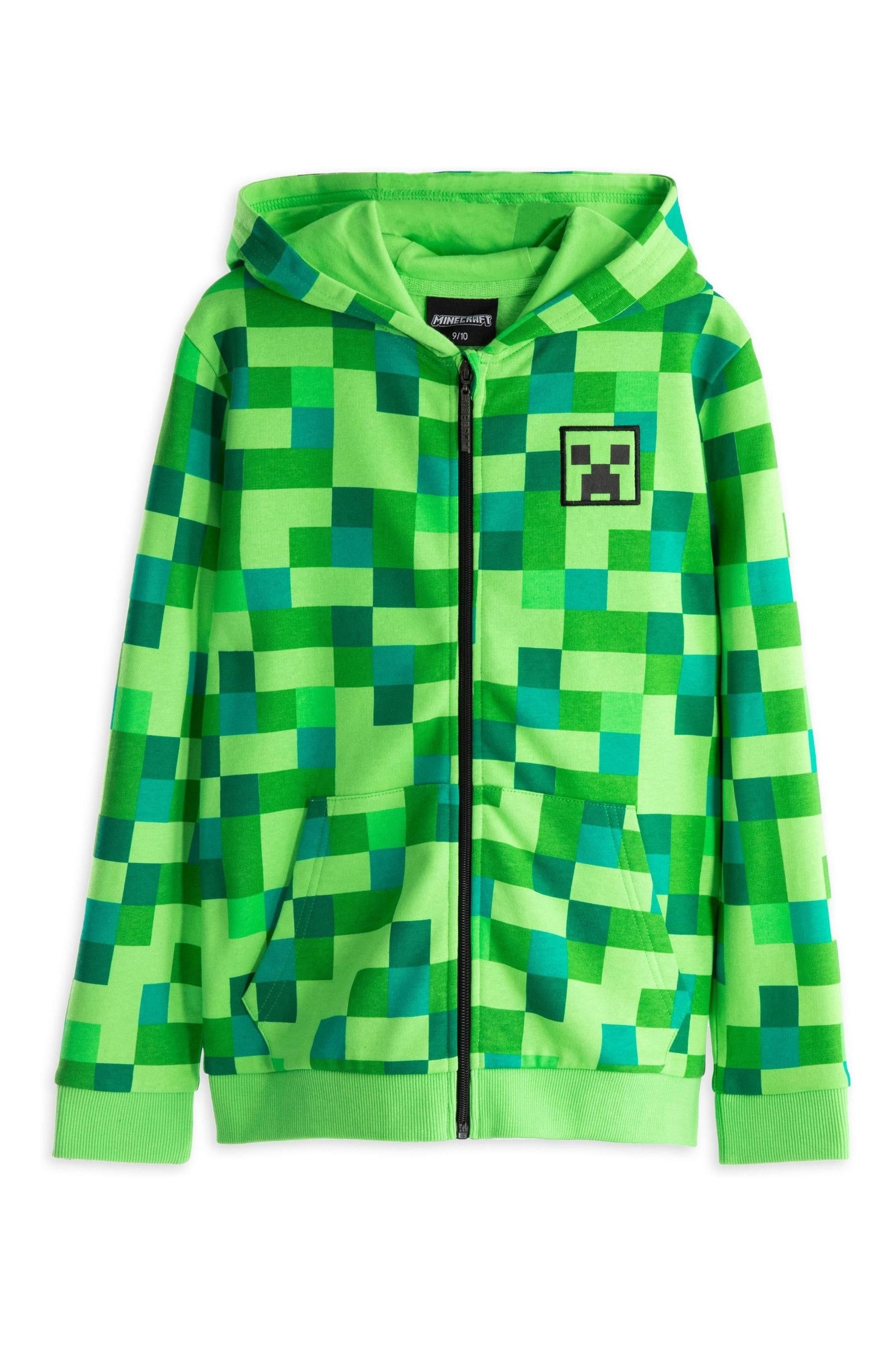 Buy Vanilla Underground Green 100 Cotton Minecraft Boys Creeper Placement Print Hoodie from the Next UK online shop