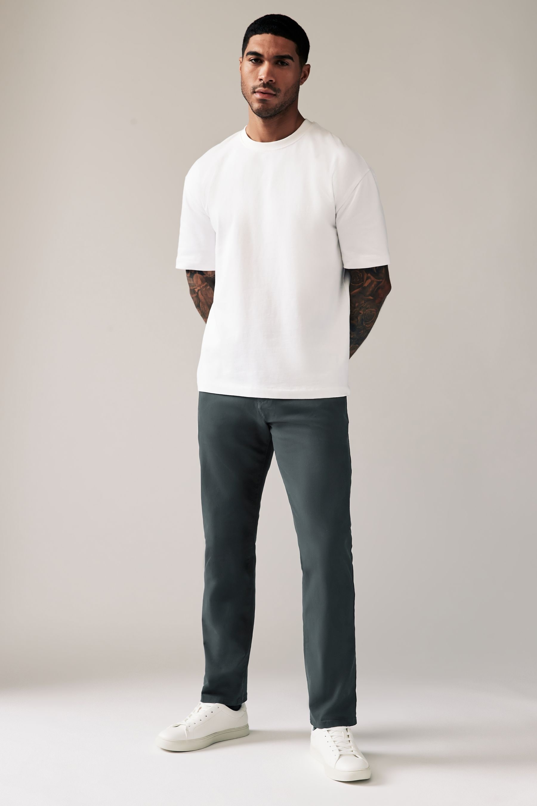 Relaxed slim pull on clearance anytime chinos for men