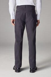 Charcoal Grey Straight Stretch Chino Trousers - Image 5 of 10
