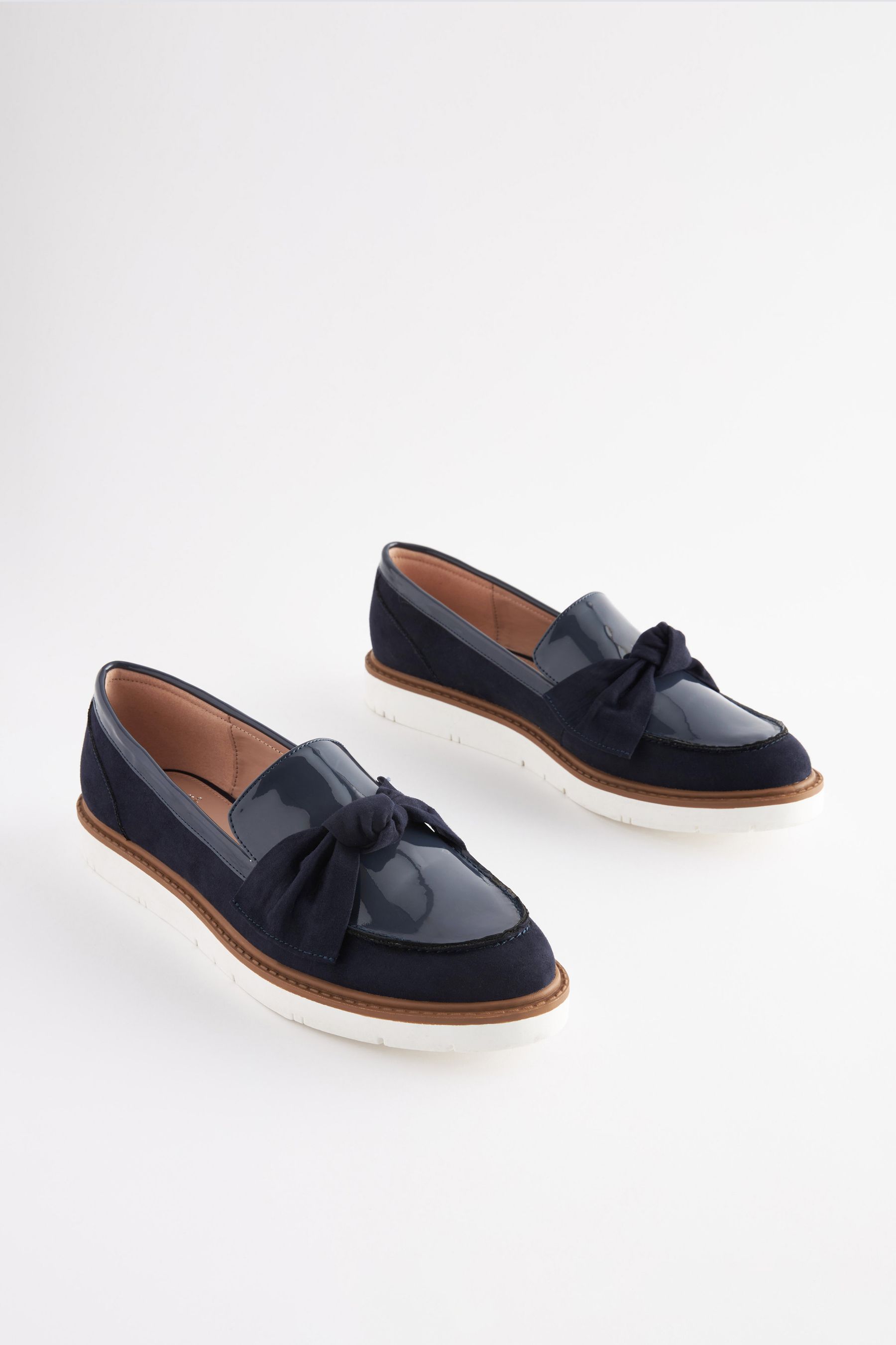 Chunky navy loafers sales