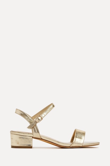 Linzi Gold Kezzi Barely There Low Block Heeled Sandals