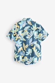 Blue Abstract Palm Short Sleeve Printed Shirt (3-16yrs) - Image 2 of 7