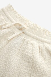 Neutral Crinkle Texture Jersey Wide Leg Trousers (3-16yrs) - Image 7 of 7