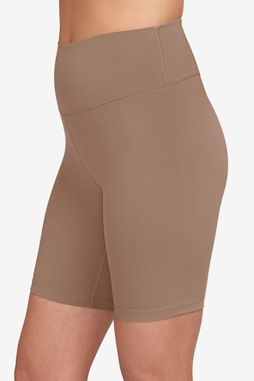 Nike Brown Dri-FIT One High Waisted 8 Cycling Shorts