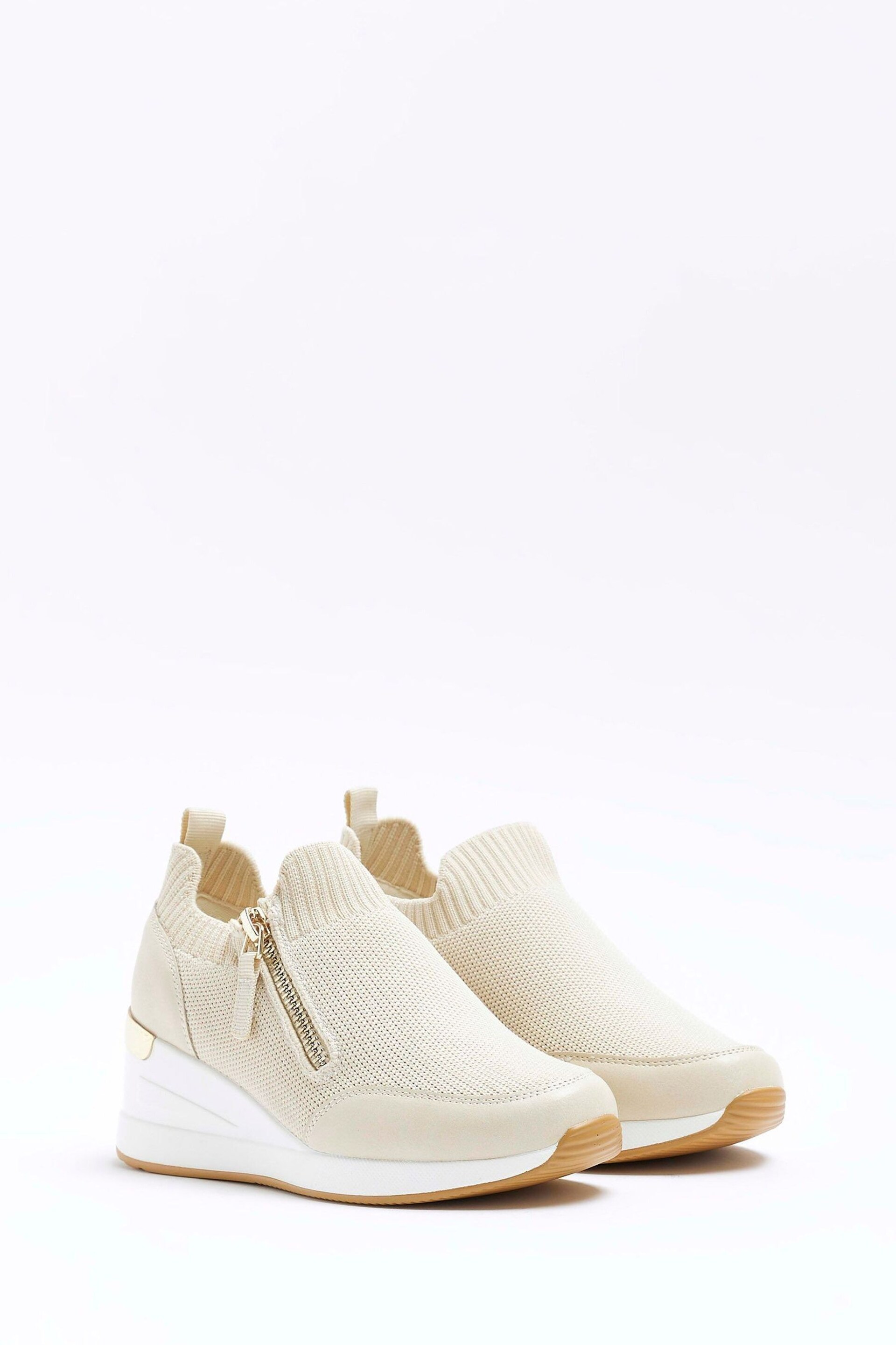 River Island Brown Girls Drenched Wedge Trainers - Image 2 of 4