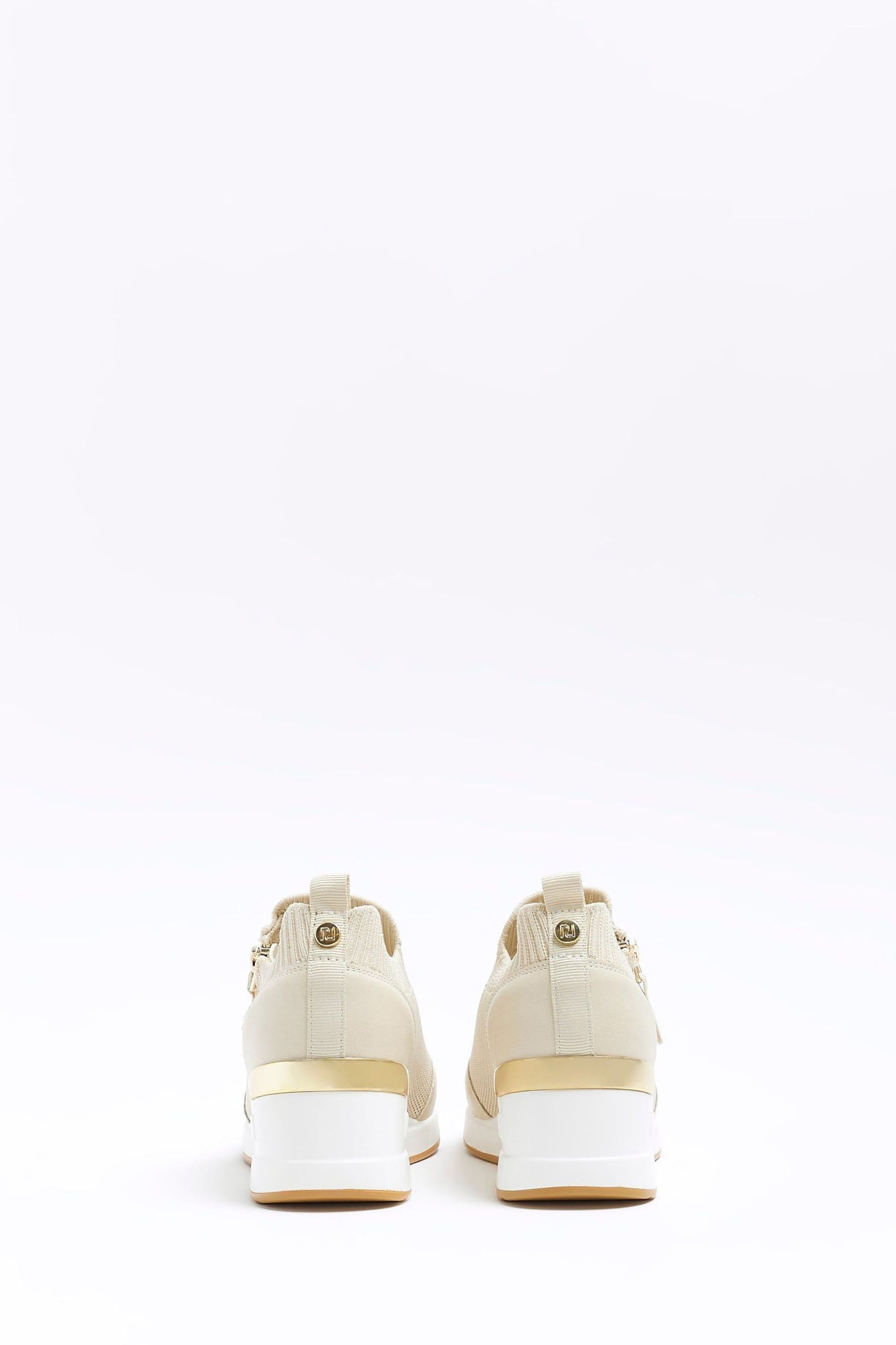 River Island Brown Girls Drenched Wedge Trainers - Image 4 of 4