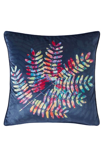 Clarissa Hulse Blue Cascading Kaleidoscope Cushion