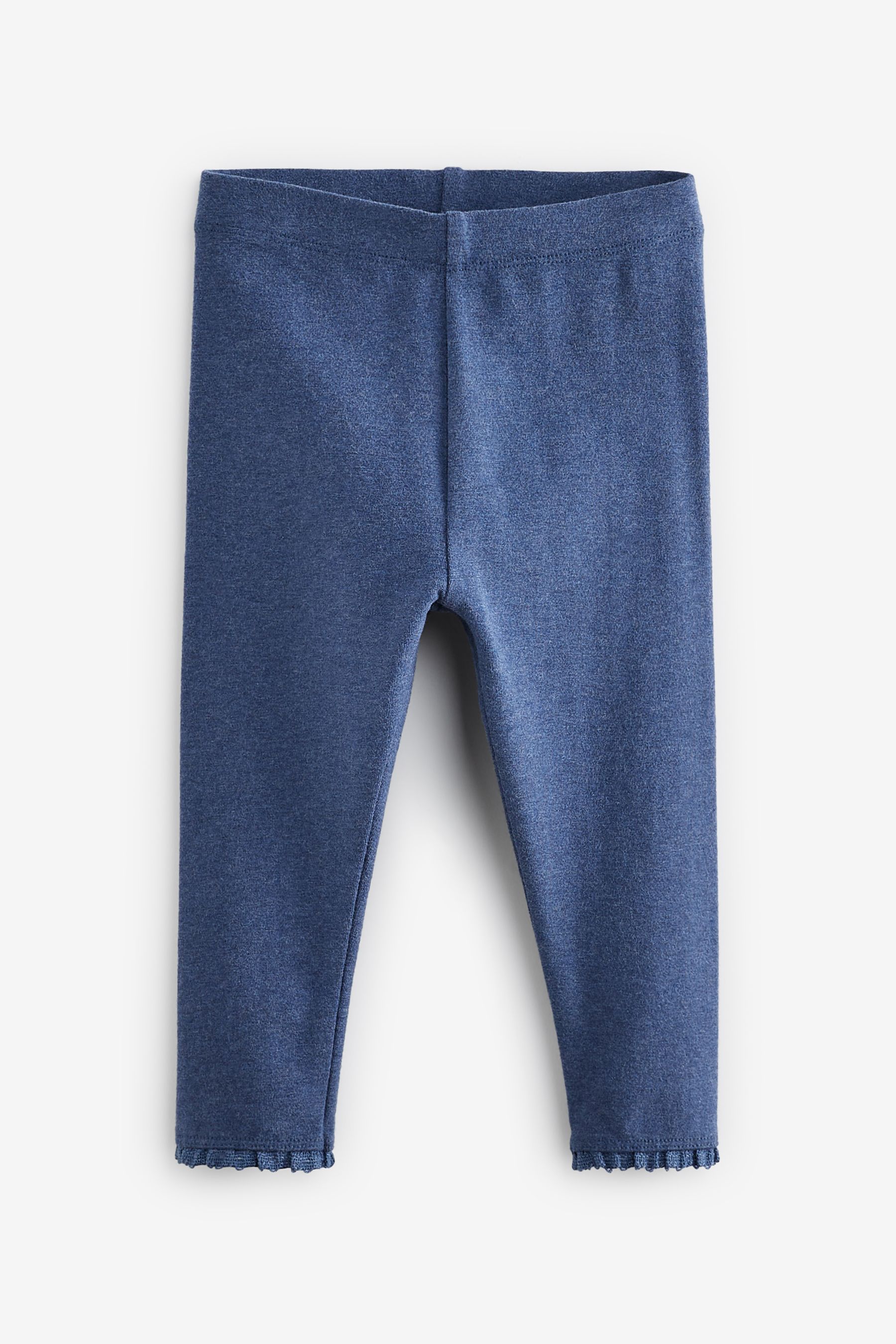 Buy Blue Denim Lace Trim Leggings 3mths 7yrs from Next Luxembourg