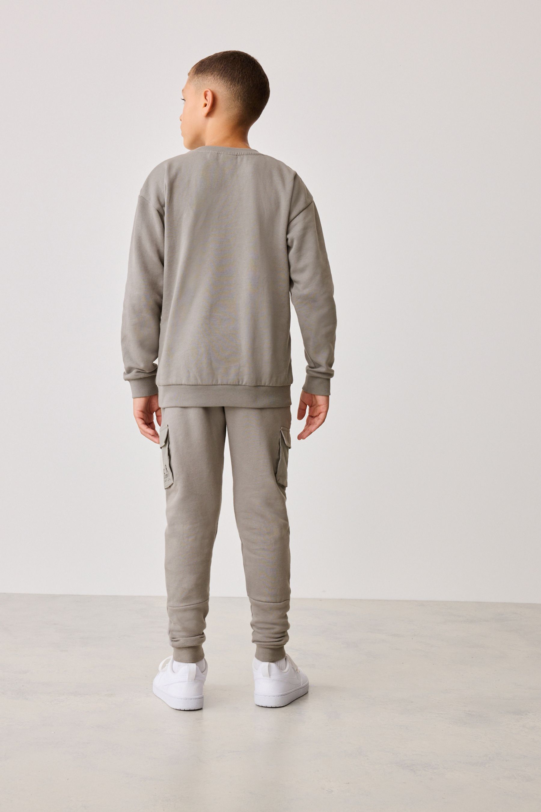 Buy Baker by Ted Baker Grey 100 Cotton Sweatshirt And Joggers Set from Next United Arab Emirates