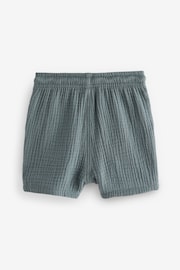 Blue Soft Textured Cotton Shorts (3mths-7yrs) - Image 6 of 7