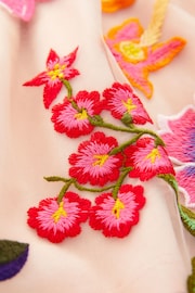 Pink Embroidered Floral Pull-On Skirt (3-16yrs) - Image 7 of 7