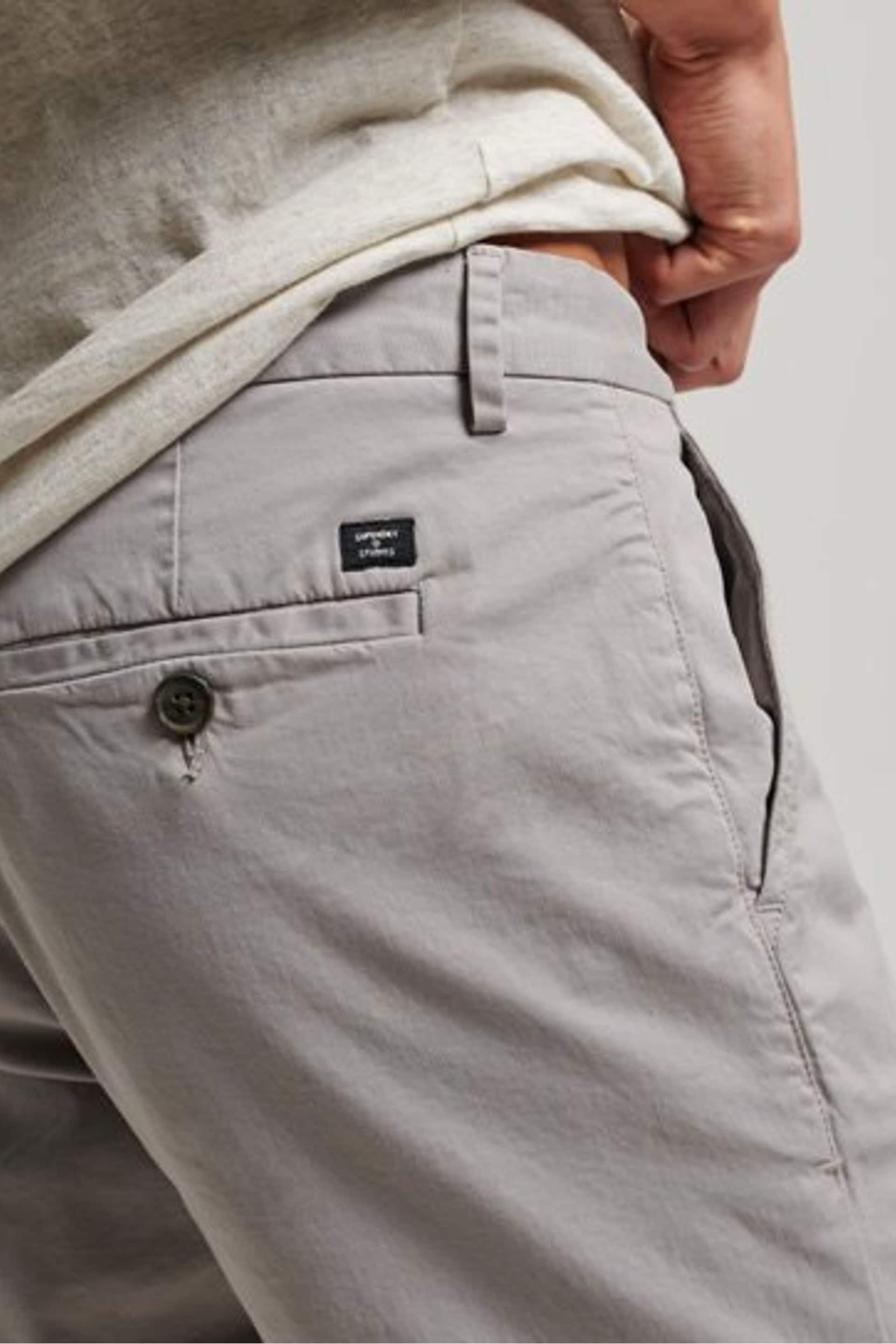 Superdry Grey Core Chino Shorts - Image 4 of 5