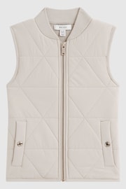 Reiss Stone Ritchie Senior Hybrid Knitted-Quilted Gilet - Image 2 of 5