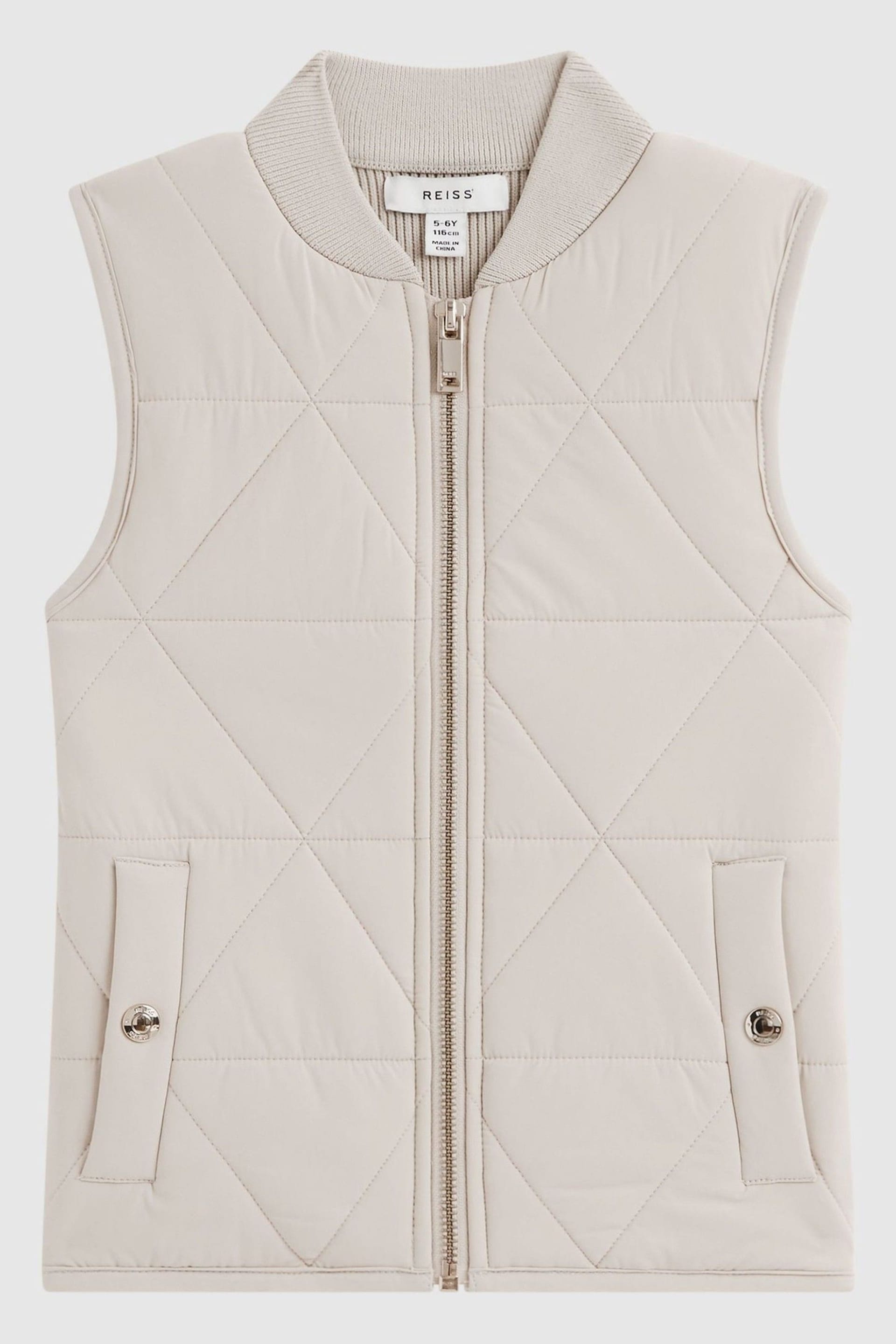 Reiss Stone Ritchie Senior Hybrid Knitted-Quilted Gilet - Image 2 of 5