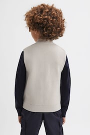 Reiss Stone Ritchie Senior Hybrid Knitted-Quilted Gilet - Image 4 of 5