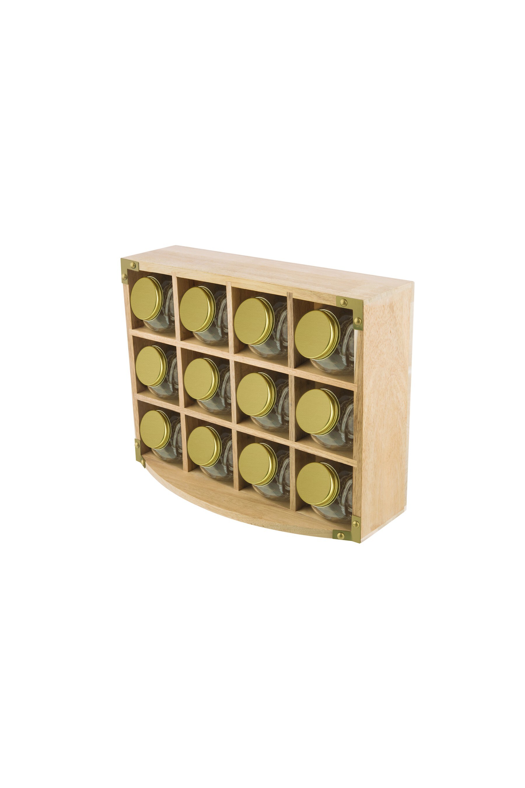 Buy Kitchen Pantry Set of 12 Brown Unfilled Spice Jars Storage Rack from the Next UK online shop