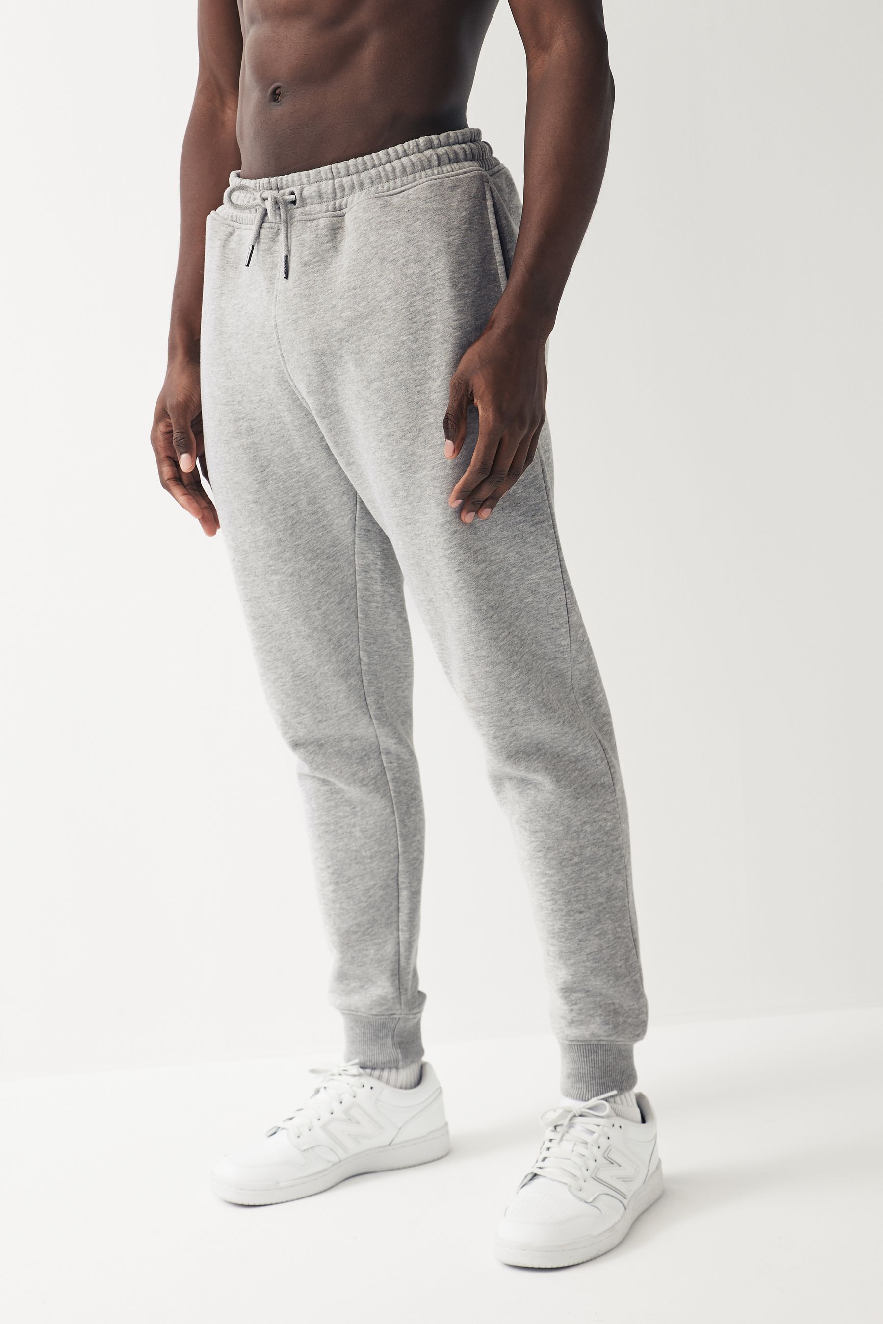 Grey joggers cuffed outlet