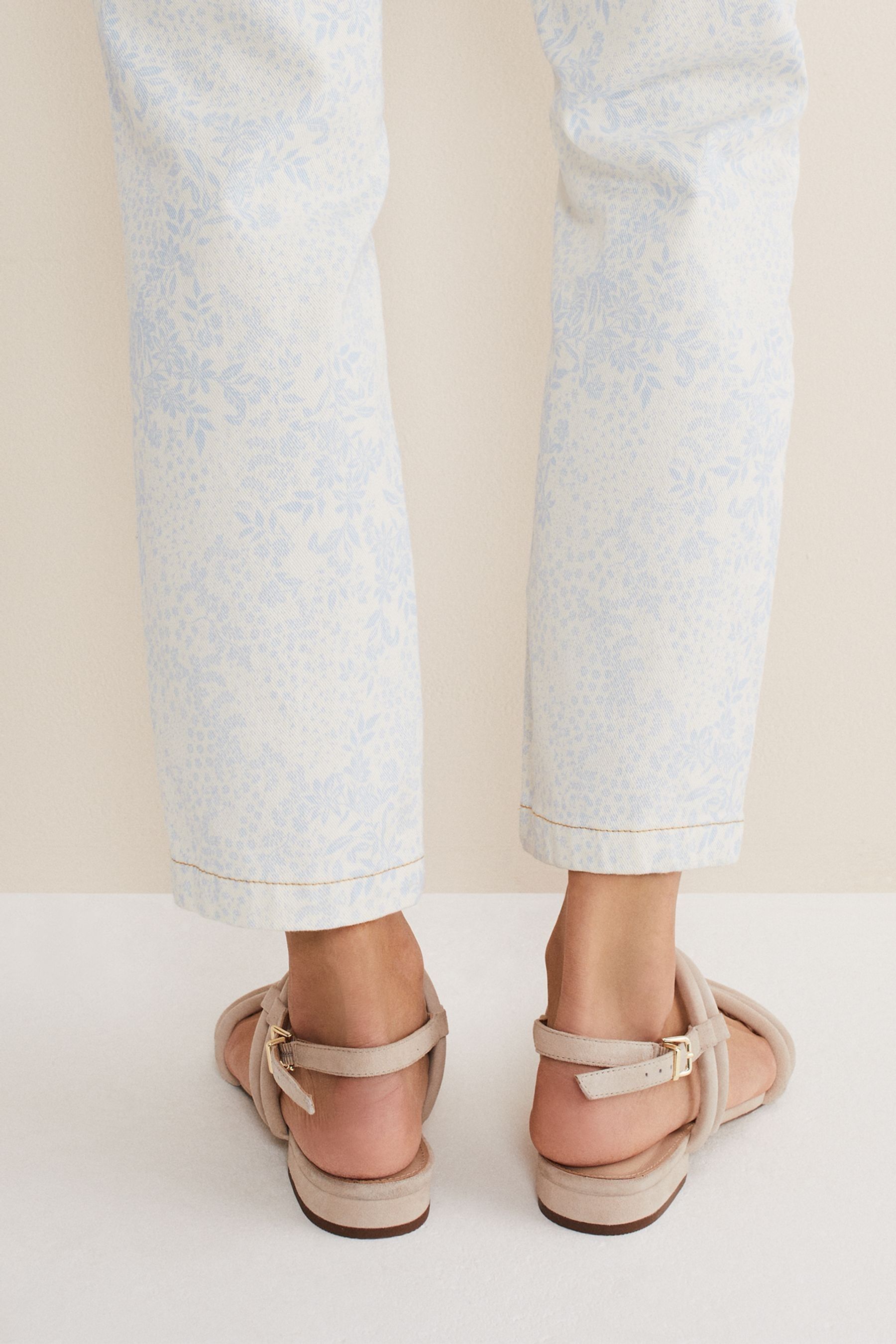 Cream shop suede sandals