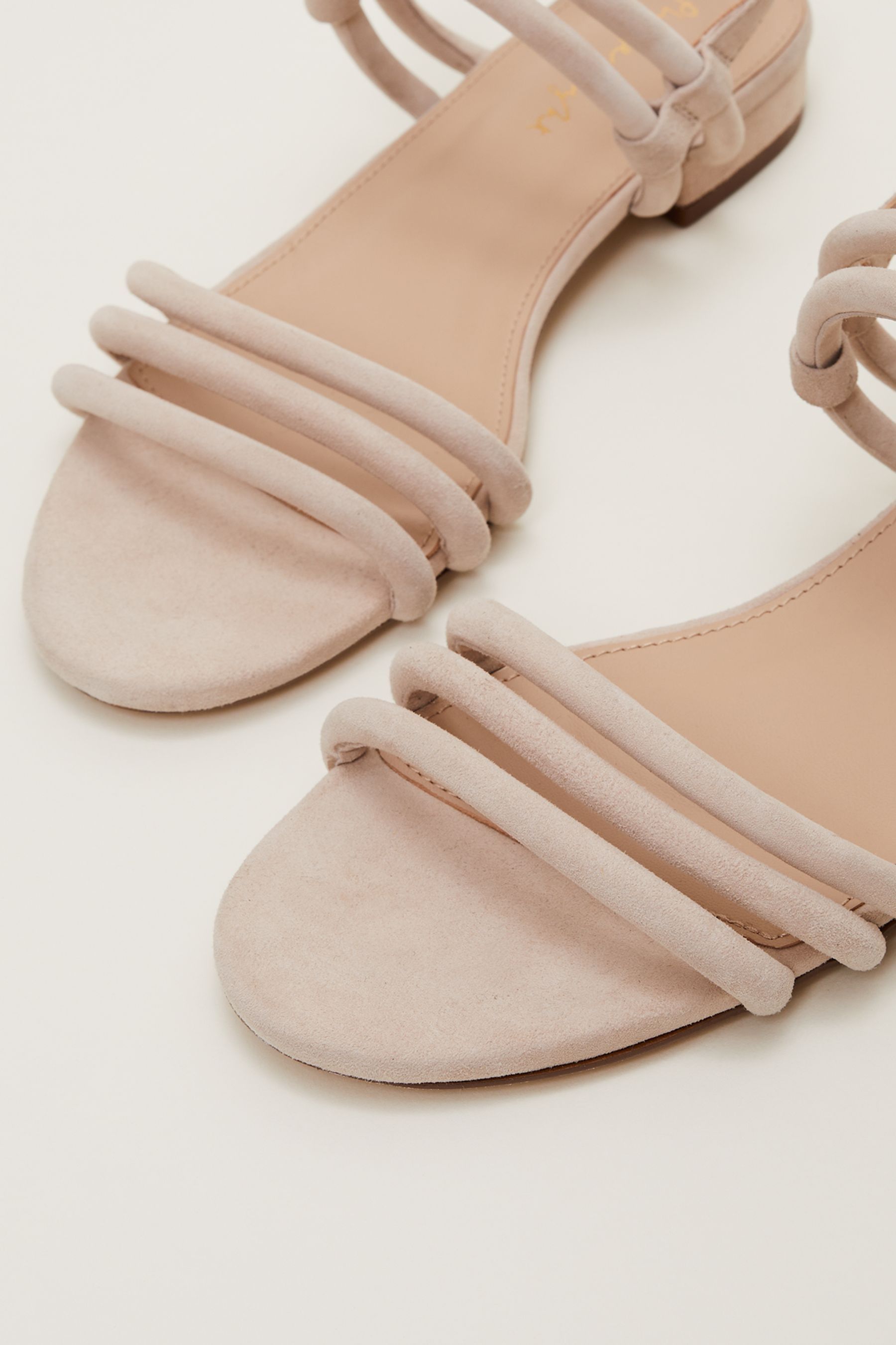 Cream sales suede sandals