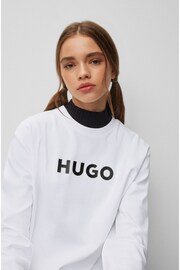 HUGO Large Logo Crew Neck Sweatshirt - Image 4 of 4