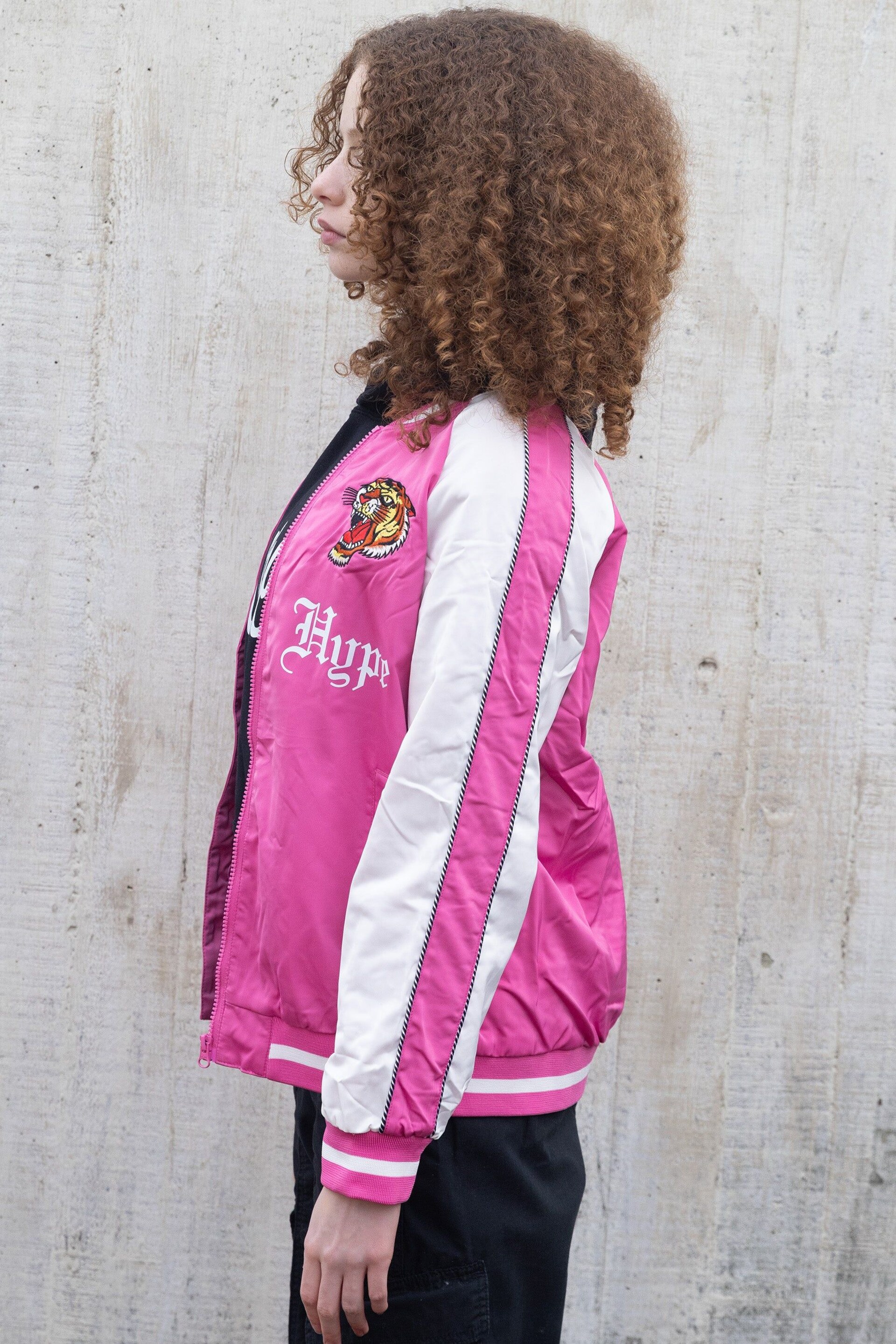 Hype X Ed Hardy Kids Pink Tiger Souvenir Jacket - Image 4 of 5