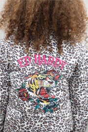 Hype X Ed Hardy Kids Cropped Leopard Multi Jacket - Image 2 of 6