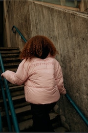Hype X Ed Hardy Kids Cropped Pink Puffer Jacket - Image 2 of 9