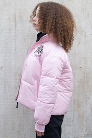 Hype X Ed Hardy Kids Cropped Pink Puffer Jacket - Image 5 of 9