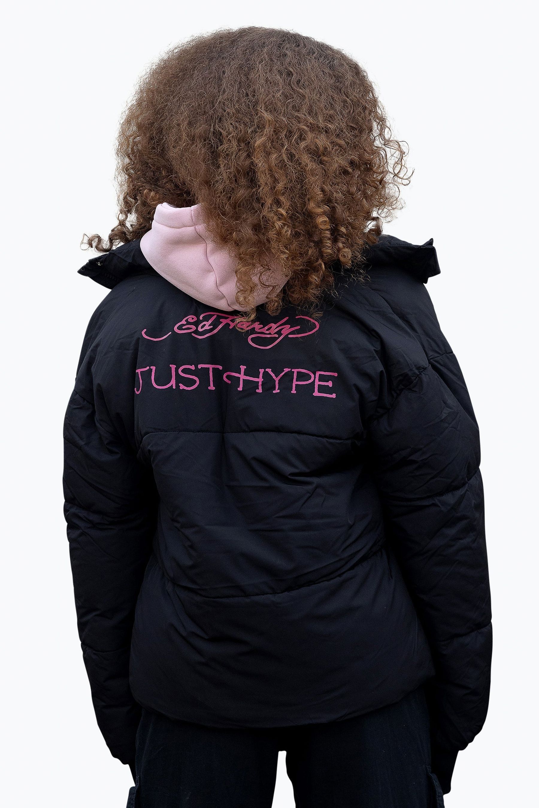 Hype black padded coat online