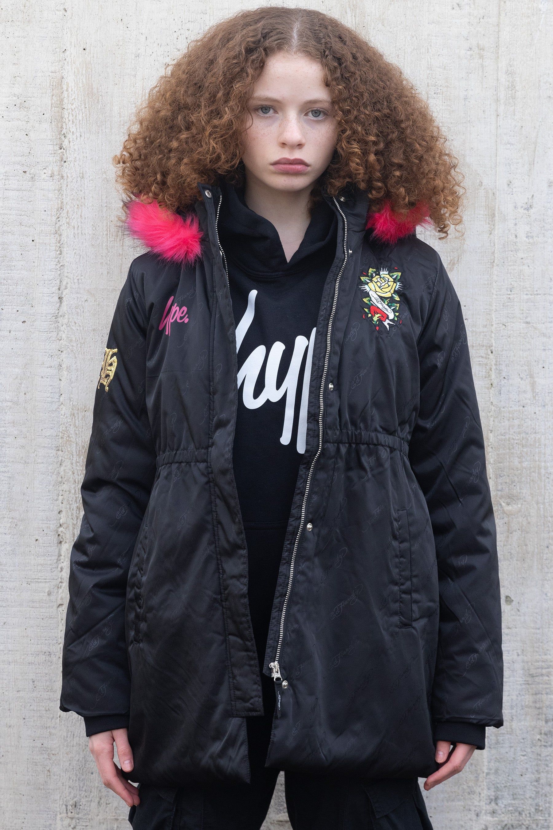 Buy Hype X Ed Hardy Kids Black Tiger Puffer Jacket from Next Romania