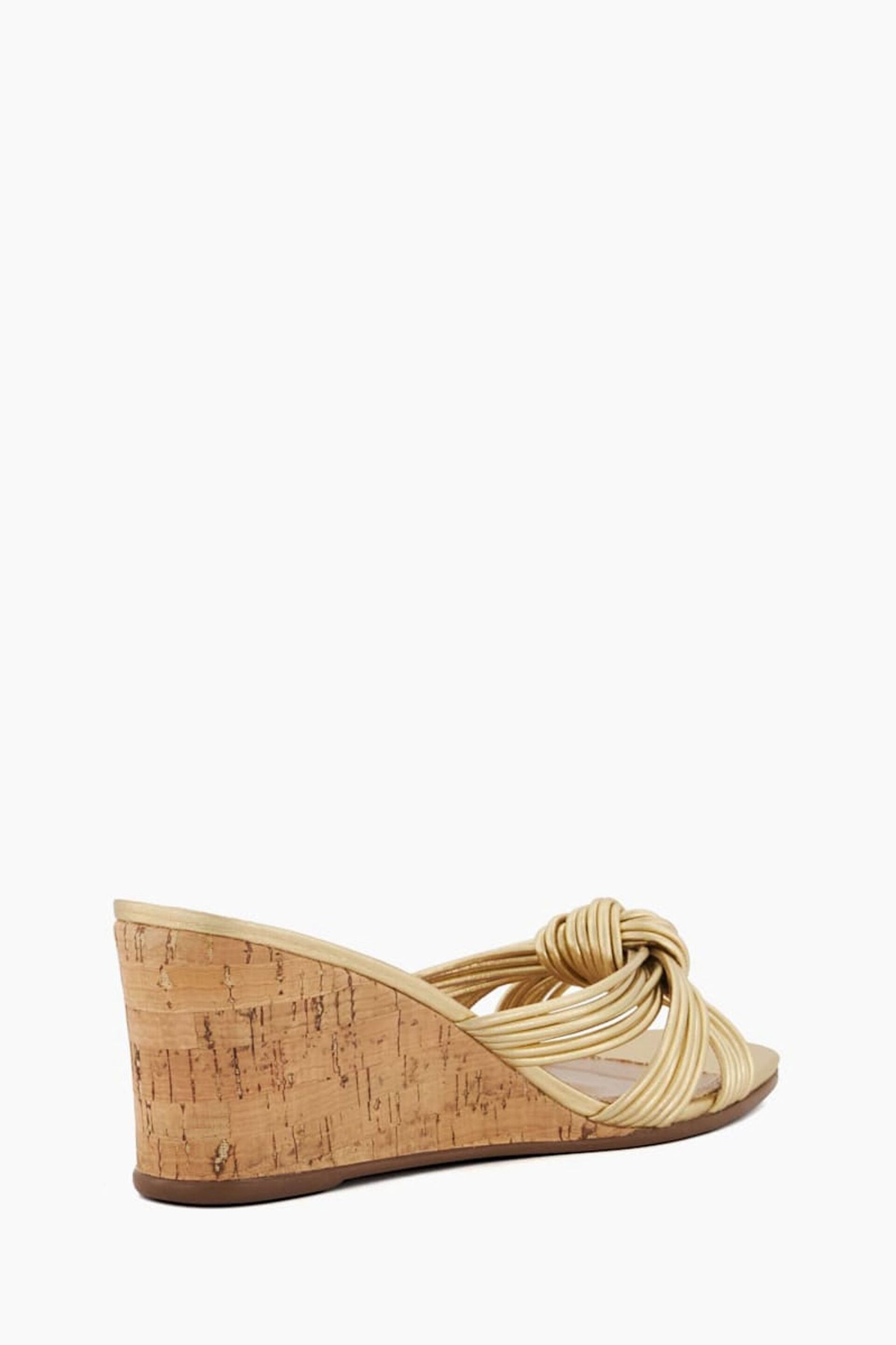 Dune London Gold Kope Knot Slim Wedges - Image 5 of 6