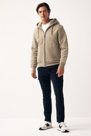 Neutral Quilted Sweatshirt Hoodie - Image 4 of 5