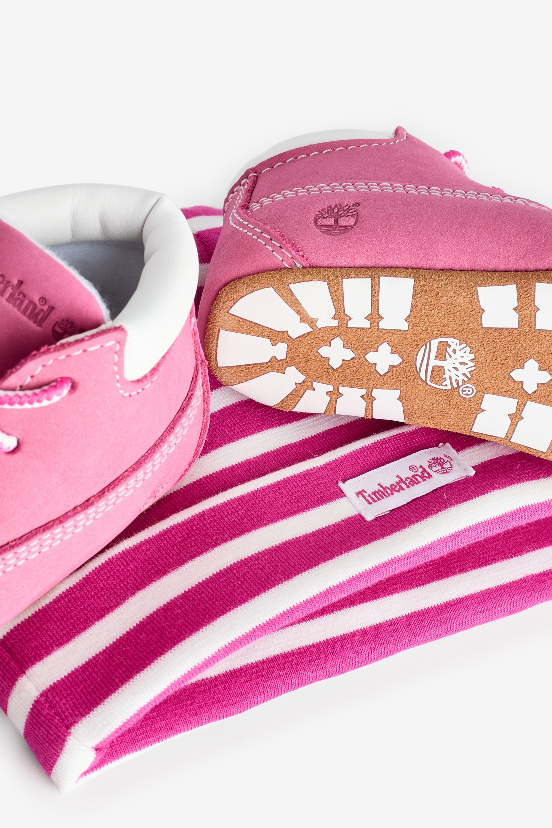 Pink infant timberland boots best sale