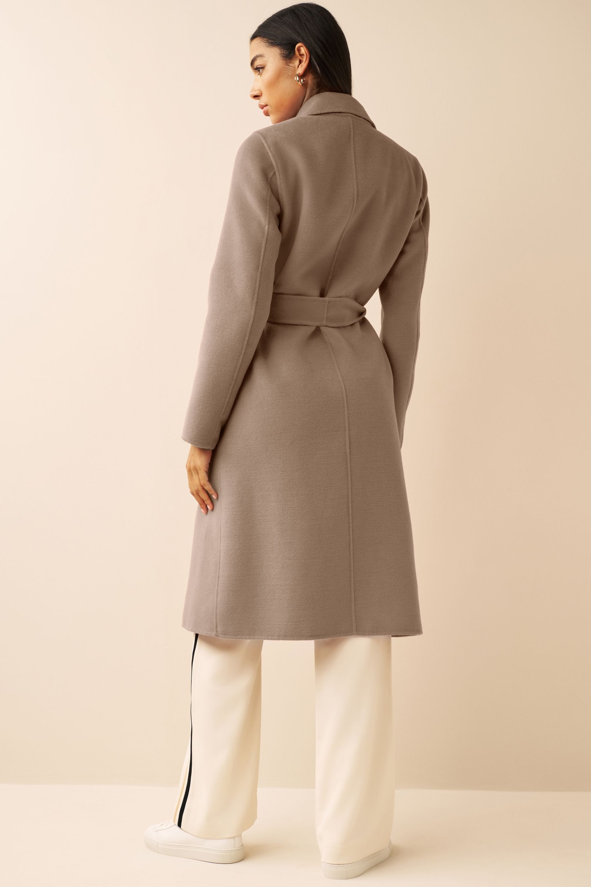 Emme by Marella Neutral Antonia Jersey Trench Coat - Image 2 of 6