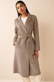 Emme by Marella Neutral Antonia Jersey Trench Coat - Image 3 of 6