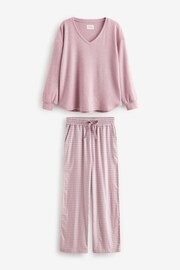 Lilac Purple Long Sleeve Flannel Pyjamas - Image 1 of 4