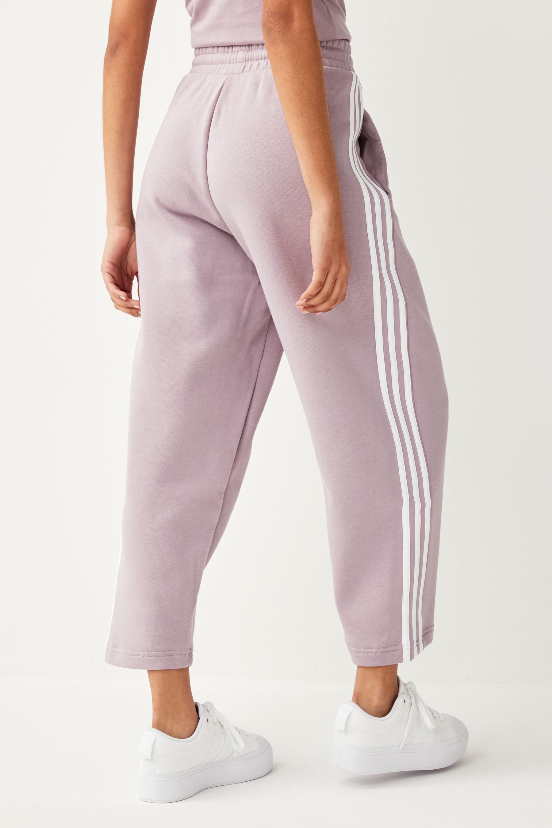 Buy adidas Purple Sportswear Essentials 3 Stripes Open Hem Fleece Joggers from Next Luxembourg