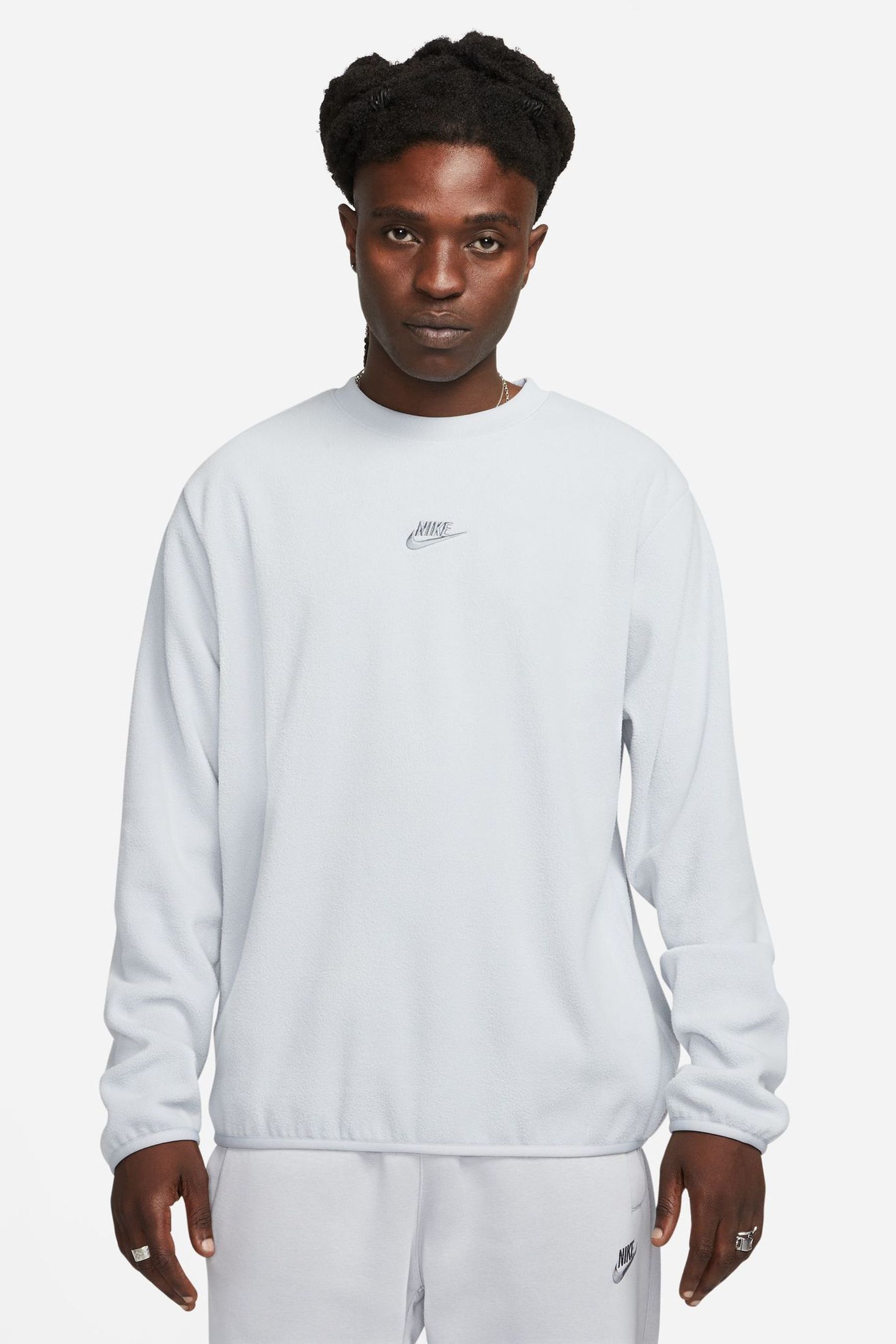 Buy Nike Grey Polar Fleece Sweatshirt from Next Latvia