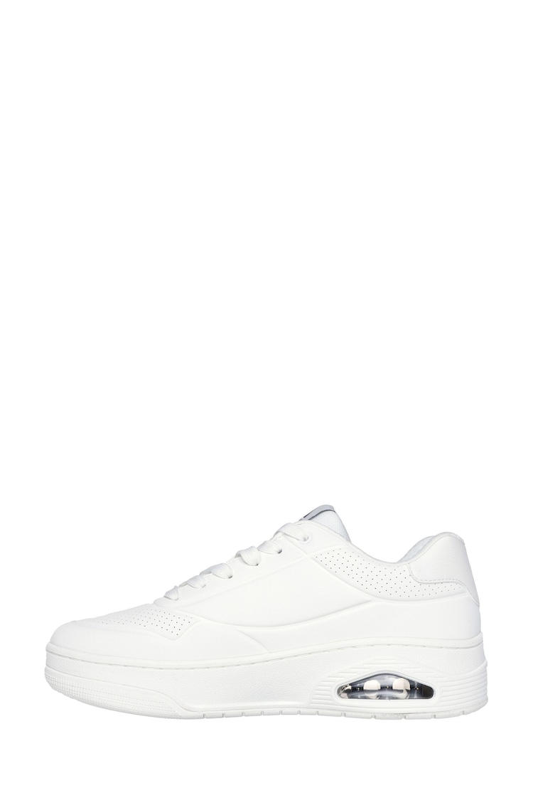 Skechers White Uno Court Trainers - Image 2 of 5