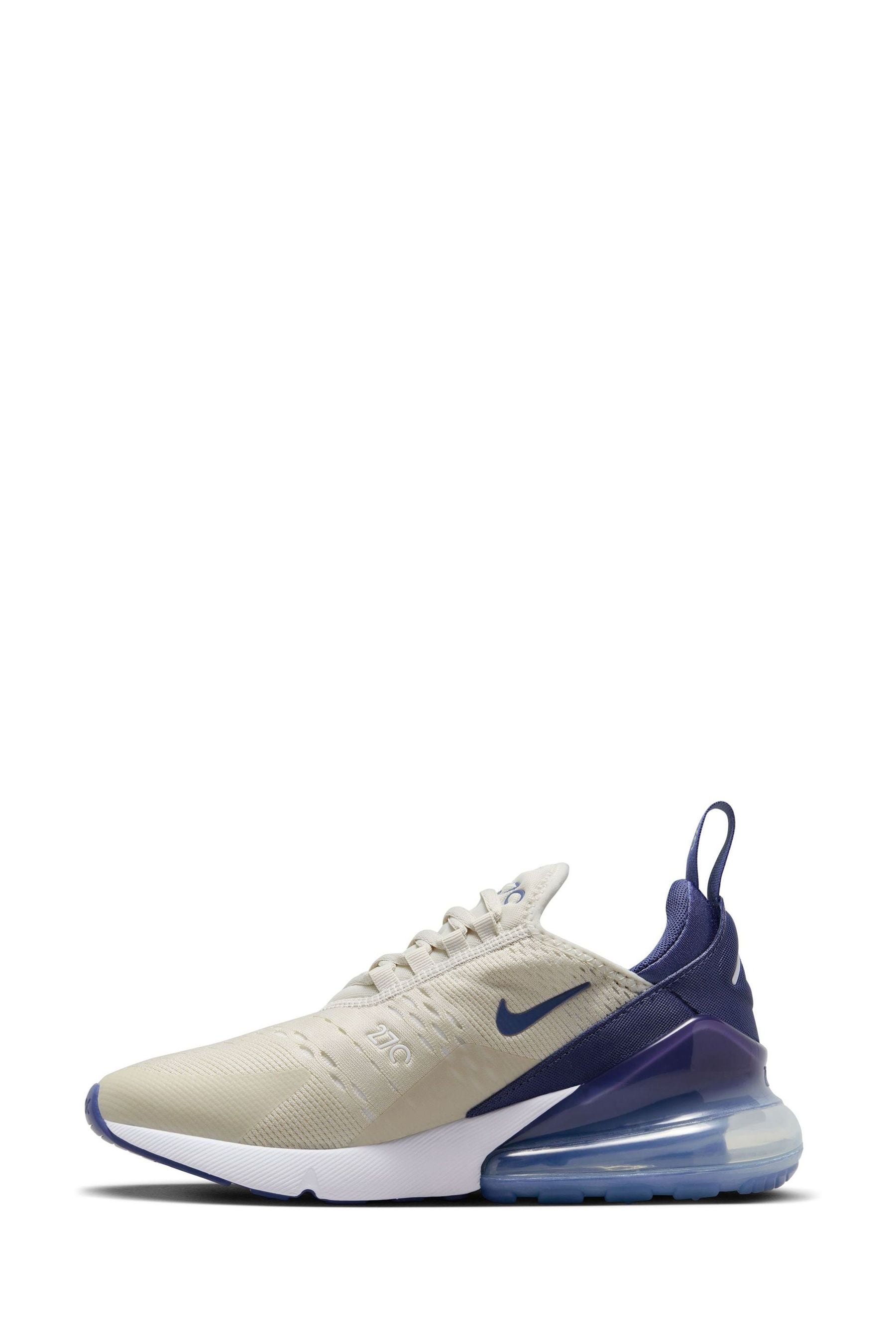 Buy Nike Cream Blue Air Max 270 Trainers from Next Luxembourg