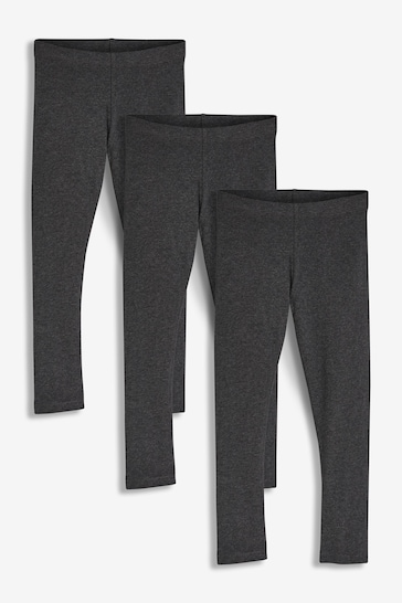 Charcoal Grey Leggings 3 Pack (3-16yrs)