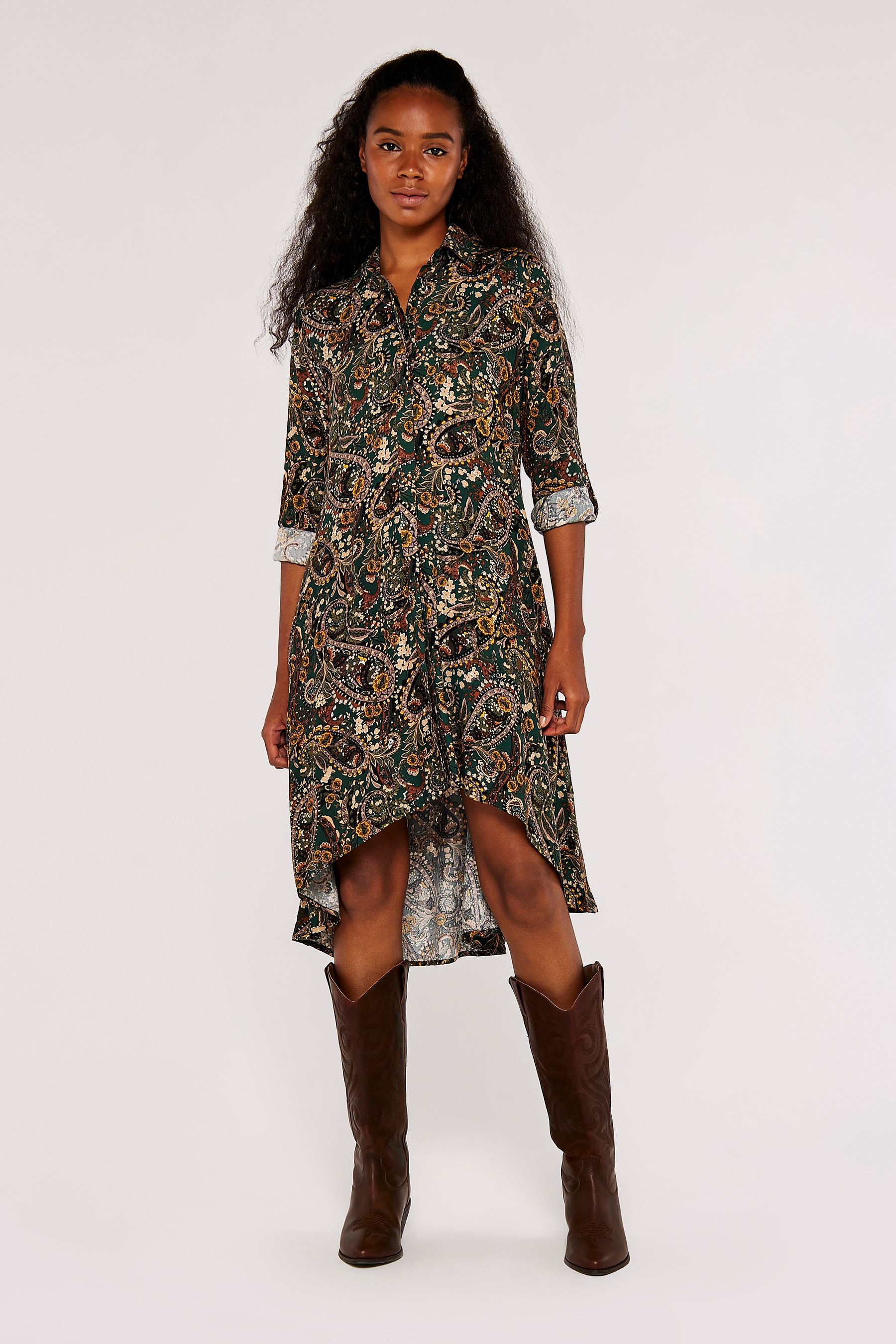 High low outlet blouse dress