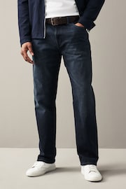 Blue Ink Straight Fit Belted Authentic Jeans - Image 1 of 9