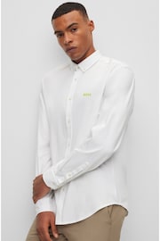 BOSS White Biado Long Sleeve Jersey Shirt - Image 4 of 6