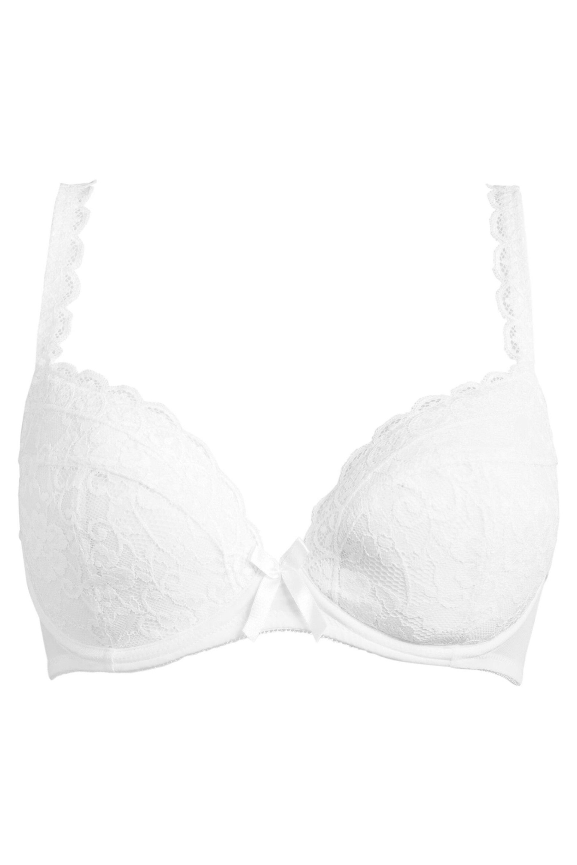 Pour Moi White Padded Rebel Padded Plunge Bra - Image 3 of 4